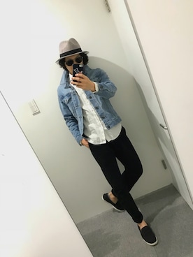 「MAISON KITSUNE」｜「アイテム（デニムジャケット）」を使った、Donnieさん（メンズ・171cm）の春コーディネート