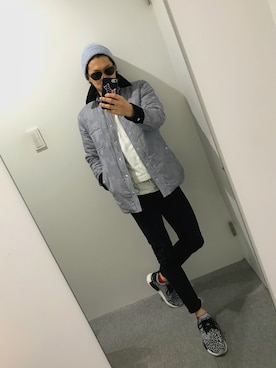 「MAISON KITSUNE」｜「アイテム（ブルゾン）」を使った、Donnieさん（メンズ・171cm）の春コーディネート