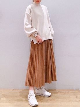 「オーガニックコットン」｜SAKiさん（レディース・164cm）の冬コーディネート