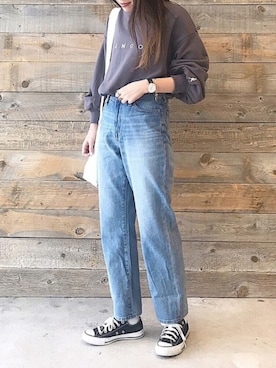 「KANGOL（カンゴール）のアイテム（トップス）」を使った、SAKiさん（レディース・164cm）の冬コーディネート