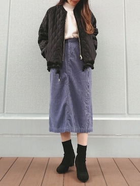 「オリエンタルトラフィック」｜「アイテム（ブルゾン）」を使った、SAKiさん（レディース・164cm）の秋コーディネート