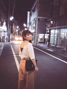 「VINTAGE（ヴィンテージ）のアイテム（クラッチバッグ）」を使った、suさん（レディース・155cm）の夏コーディネート