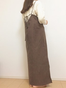 「ISOOK（アイスー）のアイテム（ワンピース/ドレス）」を使った、@てんてんさん（レディース・153cm）の秋コーディネート