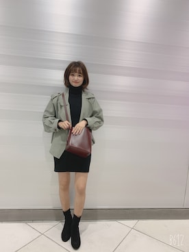 「ohotoro」｜「アイテム（ワンピース/ドレス）」を使った、namiさん（レディース・154cm）の秋コーディネート