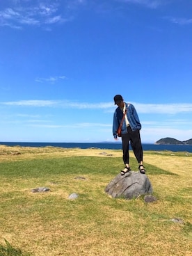 「FOSSIL（フォッシル）のアイテム（バッグ）」を使った、おにぃさん（メンズ・172cm）の秋コーディネート