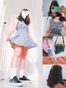 「blue」｜「アイテム（ワンピース）」を使った、roseさん（レディース・168cm）の冬コーディネート