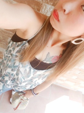 「アイテム（ピアス（両耳用））」を使った、みーぬさん（レディース・142cm・30代）の夏コーディネート