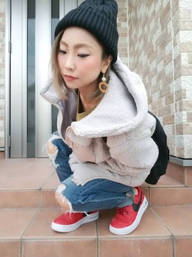 「アイテム（ブルゾン）」を使った、みーぬさん（レディース・142cm・30代）の秋コーディネート