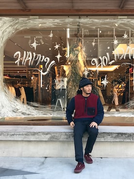 「パタゴニア」｜HAPPY西村さん（メンズ・180cm）の冬コーディネート