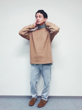 「アイテム（トップス、ブラウン系）」を使った、NOGUさん（メンズ・164cm）の冬コーディネート