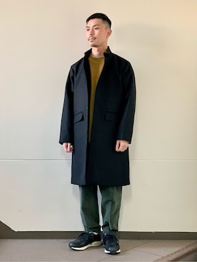 「JOURNAL STANDARD relume（ジャーナルスタンダード　レリューム）のアイテム（チェスターコート）」を使った、あつくんさん（メンズ・165cm）の冬コーディネート