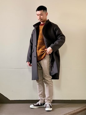 「JOURNAL STANDARD relume（ジャーナルスタンダード　レリューム）のアイテム（チェスターコート）」を使った、あつくんさん（メンズ・165cm）の冬コーディネート