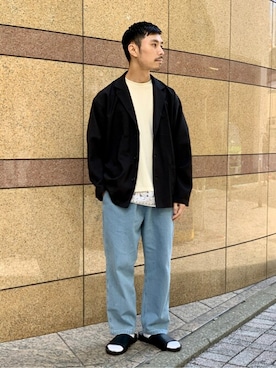 「JOURNAL STANDARD relume（ジャーナルスタンダード　レリューム）のアイテム（セットアップ）」を使った、あつくんさん（メンズ・165cm）の春コーディネート