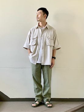 「BIRKENSTOCK（ビルケンシュトック）のアイテム（その他シューズ）」を使った、あつくんさん（メンズ・165cm）の夏コーディネート