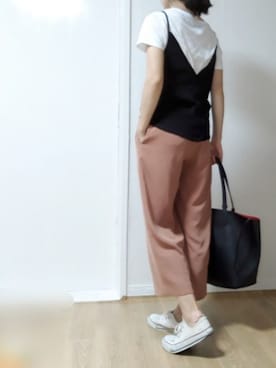 「와이드팬츠」｜naoko🌸尚子さん（レディース・164cm）の秋コーディネート