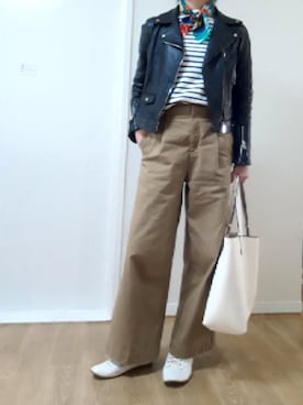 「와이드팬츠」｜naoko🌸尚子さん（レディース・164cm）の春コーディネート