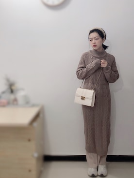 枪枪さん(レディース・160cm)の冬コーディネート