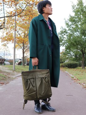 「やっぱりストリートが好き」｜「アイテム（トレンチコート）」を使った、レンさん（メンズ・170cm）の秋コーディネート
