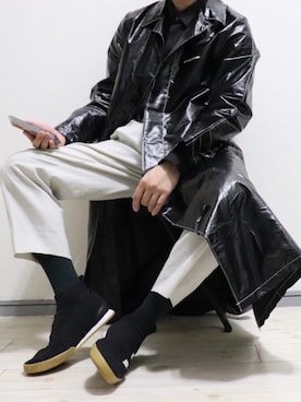 「Gosha Rubchinskiy（ゴーシャラブチンスキー）のアイテム（シューズ）」を使った、レンさん（メンズ・170cm）の冬コーディネート