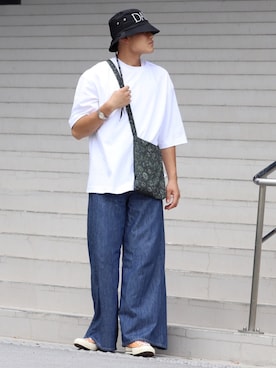 「CHRISTIAN DADA（クリスチャンダダ）のアイテム（帽子）」を使った、レンさん（メンズ・170cm）の夏コーディネート
