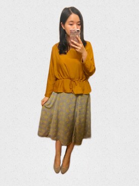 「Double Stepのアイテム」を使った、Rinさん（レディース・161cm）の秋コーディネート