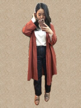 「Double Stepのアイテム」を使った、Rinさん（レディース・161cm）の冬コーディネート