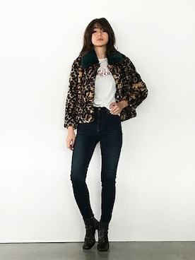 「MAISON DE REEFUR」｜「アイテム（その他アウター）」を使った、KAORI TACHIさん（レディース・160cm）の秋コーディネート