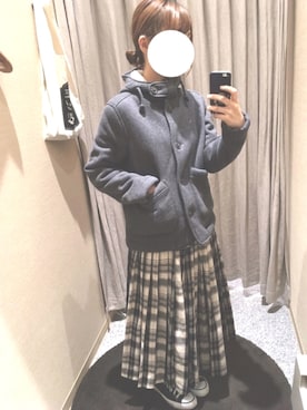 「ボア」｜「アイテム（ピーコート）」を使った、sariさん（レディース・150cm）の冬コーディネート