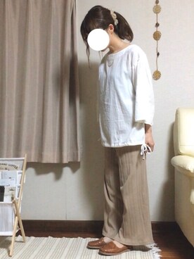 「Crisp（クリスプ）のアイテム（ヘアアクセサリー）」を使った、sariさん（レディース・150cm）の春コーディネート