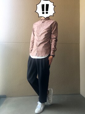 「EDIFICE（エディフィス）のアイテム（スニーカー）」を使った、kazukixさん（メンズ・172cm）の春コーディネート