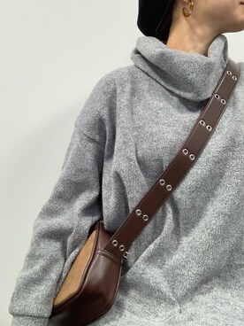 「ハイネックトップス」｜noriさん（レディース・156cm）の冬コーディネート