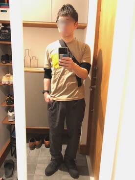 「LOGOS（ロゴス）のアイテム（トップス）」を使った、Shuta さん（メンズ・169cm）の春コーディネート