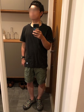 「CASIO（カシオ）のCASIO カシオ/ ANALOGUE ARABIC アナログアラビック ラバーベルト 10気圧防水 腕時計 /// MRWシリーズ（アナログ腕時計）」を使った、Shuta さん（メンズ・169cm）の夏コーディネート