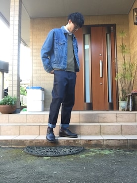 「Dr. Martens（ドクターマーチン）のDr.Martens (ドクターマーチン)/1461 3EYE GIBSON SHOES（その他シューズ）」を使った、まささん（メンズ・180cm）の冬コーディネート