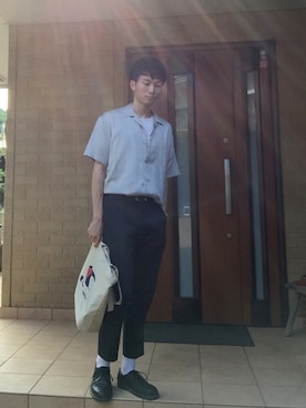 「Dr. Martens（ドクターマーチン）のDr.Martens (ドクターマーチン)/1461 3EYE GIBSON SHOES（その他シューズ）」を使った、まささん（メンズ・180cm）の夏コーディネート