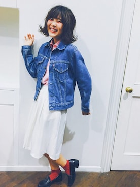 「ドラフトリーバイス」｜「アイテム（パンプス）」を使った、あらかわみか（みかんぬ）さん（レディース・158cm）の秋コーディネート