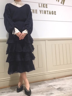 「LILY BROWN（リリーブラウン）のアイテム（その他シューズ）」を使った、minoriさん（レディース・158cm）の秋コーディネート