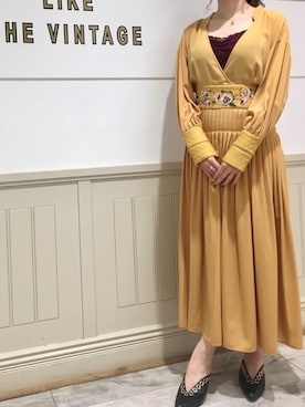 「LILY BROWN（リリーブラウン）のアイテム（その他シューズ）」を使った、minoriさん（レディース・158cm）の秋コーディネート