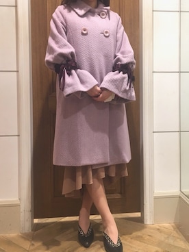 「LILY BROWN（リリーブラウン）のアイテム（その他シューズ）」を使った、minoriさん（レディース・158cm）の秋コーディネート