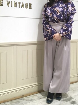「LILY BROWN（リリーブラウン）のアイテム（ローファー）」を使った、minoriさん（レディース・158cm）の春コーディネート