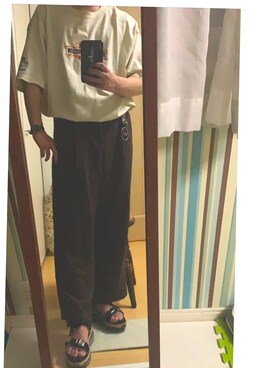 「UNITED TOKYO（ユナイテッドトウキョウ）のエアマルチソールサンダル（サンダル）」を使った、おもち  相互さん（メンズ・169cm）の春コーディネート