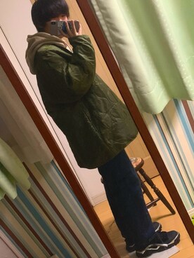 「epnok（エプノック）のアイテム（パーカー）」を使った、おもち  相互さん（メンズ・169cm）の秋コーディネート