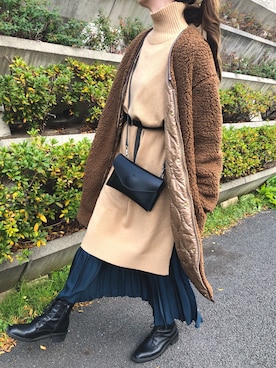 Tomoyoさん（レディース・153cm）の冬コーディネート