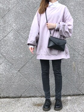 「Dr. Martens（ドクターマーチン）のDr.Martens / ドクターマーチン 1461 3EYE GIBSON SHOE 3ホール ギブソン シューズ ブーツ（ブーツ）」を使った、Tomoyoさん（レディース・153cm）の春コーディネート
