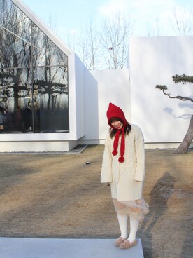 「UGG（アグ）のアイテム（アクセサリー）」を使った、ZHI_TuTuさん（レディース・166cm）の冬コーディネート