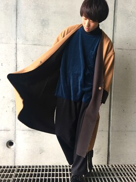 「コーディネート」｜「アイテム（チェスターコート）」を使った、まいぐま こうきさん（メンズ・170cm）の秋コーディネート