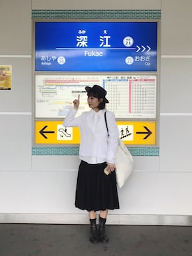 「Yohji Yamamoto（ヨウジヤマモト）のアイテム（その他シューズ）」を使った、Cherryyueyueさん（レディース・160cm）の秋コーディネート