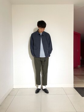 「グラミチ」｜「アイテム（カバーオール）」を使った、naokiotsuboさん（メンズ・183cm）の春コーディネート