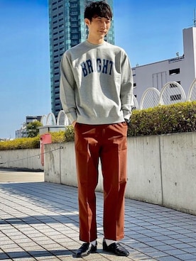 「アーバンリサーチ」｜「アイテム（スリッポン）」を使った、naokiotsuboさん（メンズ・183cm）の春コーディネート