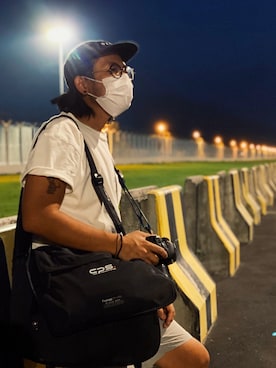 「OBEY（オベイ）のアイテム（キャップ）」を使った、mrballさん（メンズ・172cm）の夏コーディネート